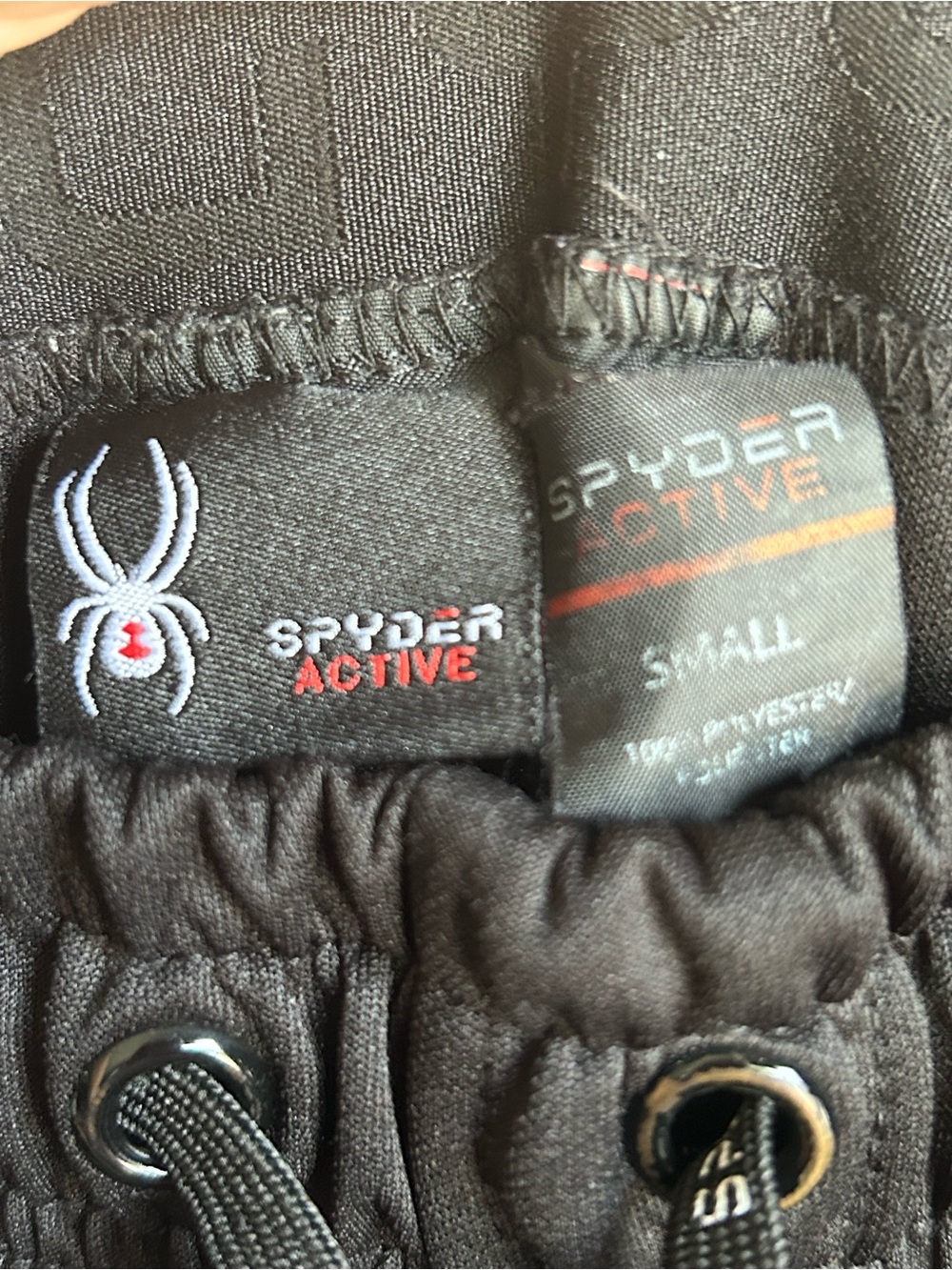 Spyder Black Jogger Sweatpants with Red Accent - Picture 5 of 5